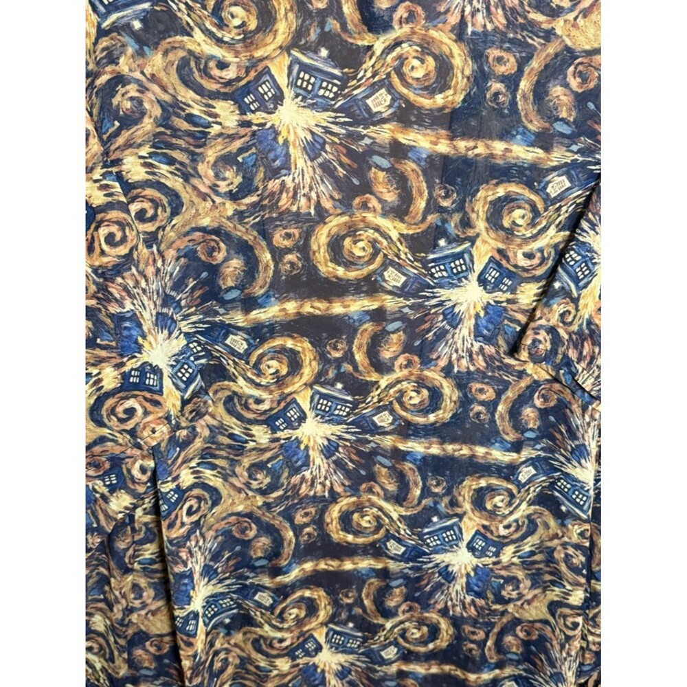 BBC Doctor Who Exploding Tardis Van Gogh Inspired Sheer Kimono w/ Fringe-Small - Picture 6 of 9